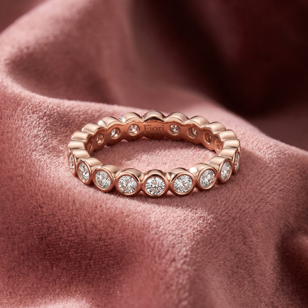 18K Full Eternity Diamond Ring — AI cloth, in-house