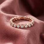 18K Full Eternity Diamond Ring — AI cloth, in-house