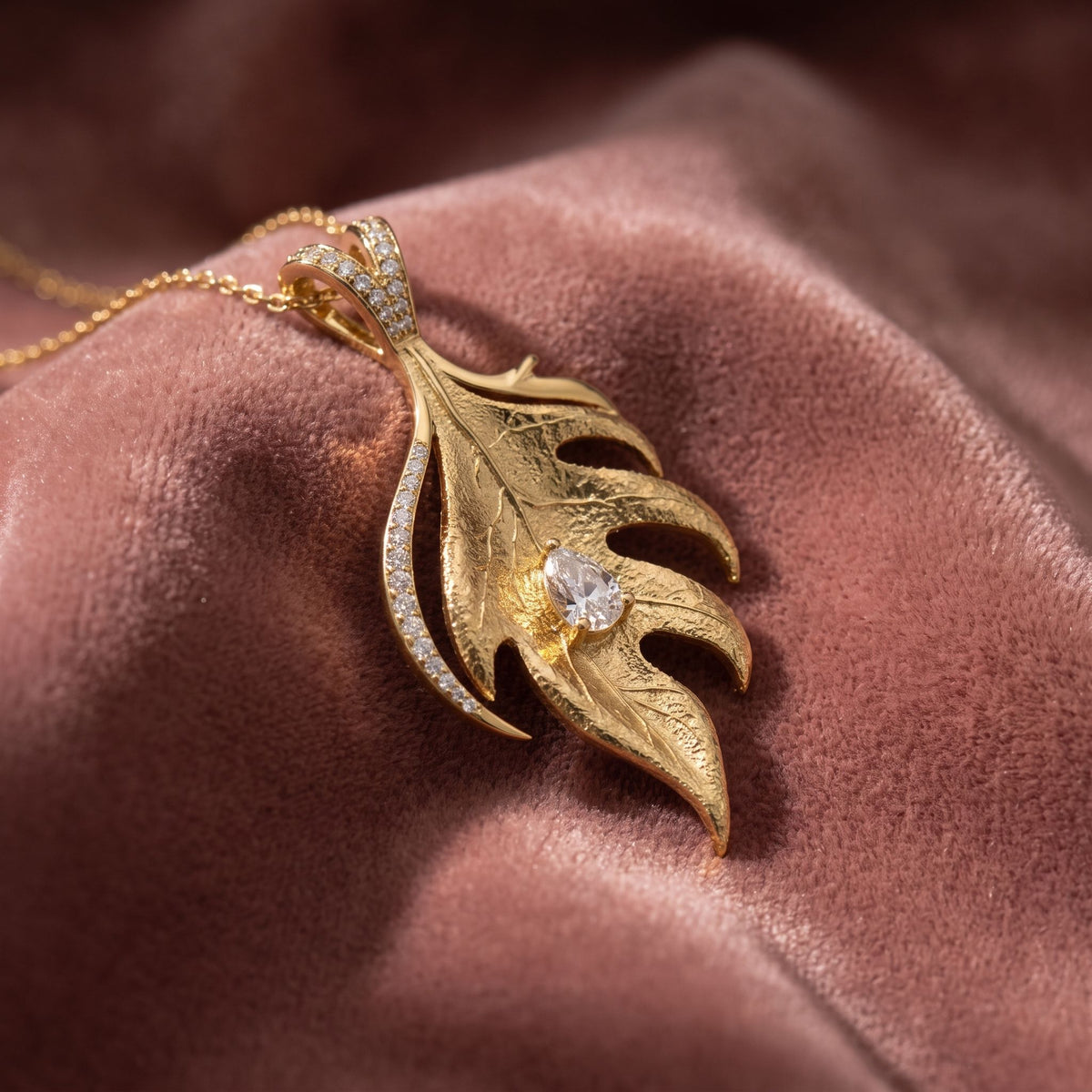 18K Diamond Pendant — AI cloth, in-house