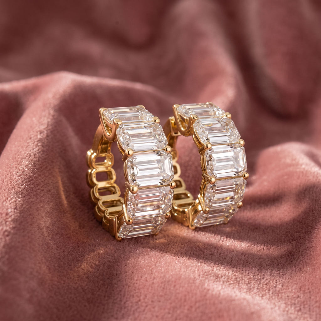 18K Ashoka Diamond Piercing Earrings — AI cloth, in-house