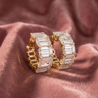 18K Ashoka Diamond Piercing Earrings — AI cloth, in-house