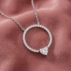 18K Heart Diamond Pendant — AI cloth, in-house