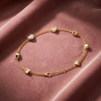 14K Heart Diamond Bracelet — AI cloth, in-house