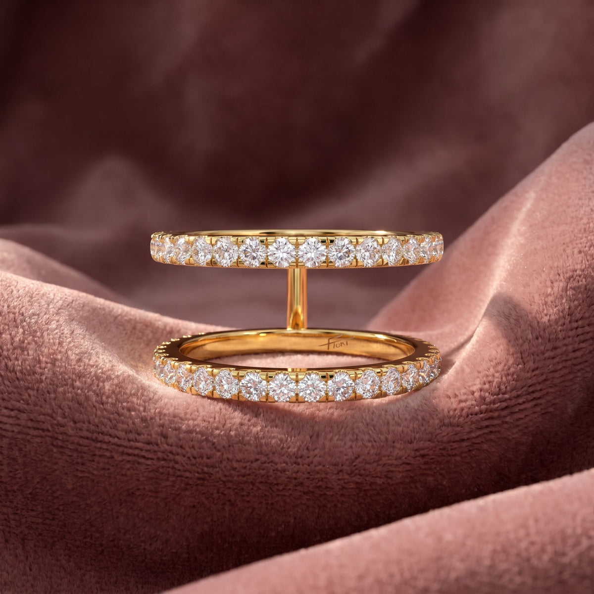 18K Bespoke Pave Diamond Ring — AI cloth, in-house