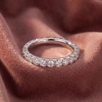 14K Full Eternity Diamond Ring — AI cloth, in-house