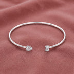 18K Solitaire Diamond Bangle — AI cloth, in-house
