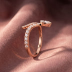18K Pear Diamond Ring — AI cloth, in-house