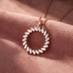 18K Bespoke Baguette Diamond Pendant — AI cloth, in-house