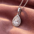 18K Halo Diamond Pendant — AI cloth, in-house