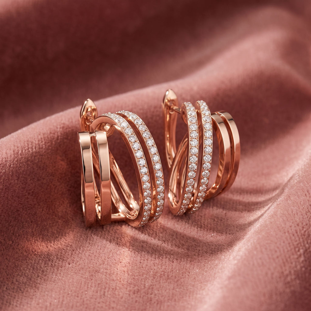 18K Lab Grown Diamond Hoop Earrings — AI cloth, in-house
