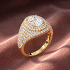 18K Oval Halo Diamond Engagement Ring — AI cloth, in-house