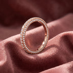 18K Eternity Round Diamond Ring — AI cloth, in-house