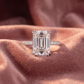 18K Solitaire Emerald Diamond Engagement Ring — AI cloth, in-house