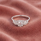 18K Trilogy Diamond Ring — AI cloth, in-house