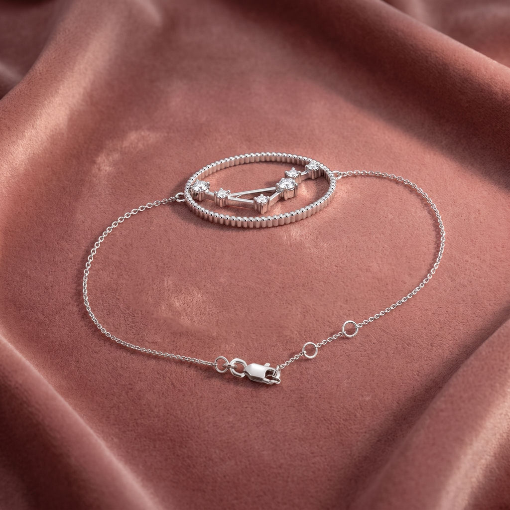 18K Libra Constellation Diamond Bracelet — AI cloth, in-house