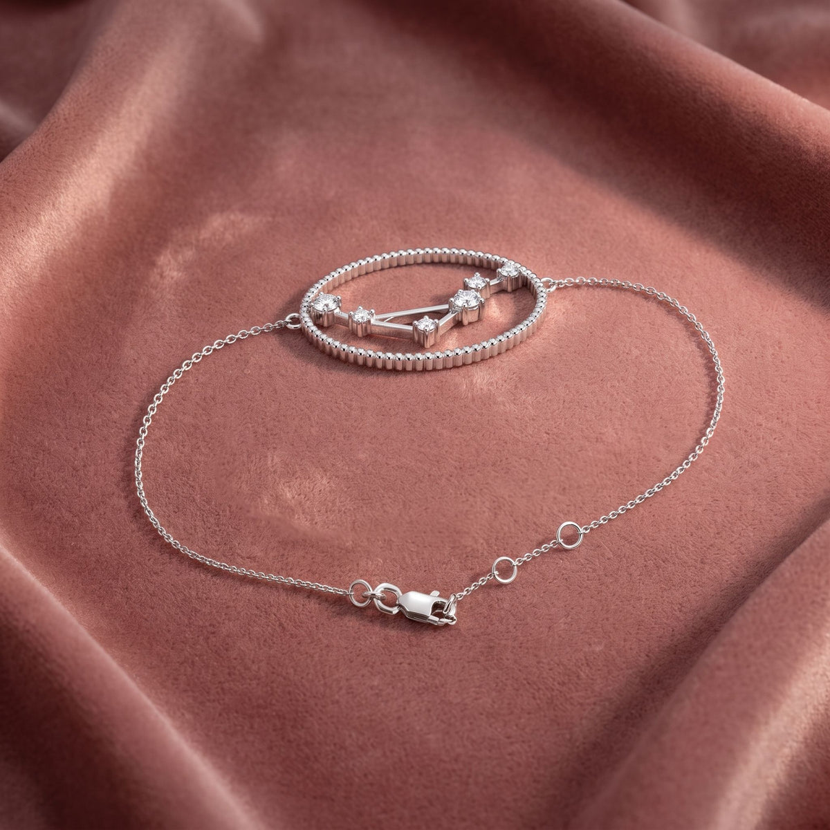 18K Libra Constellation Diamond Bracelet — AI cloth, in-house