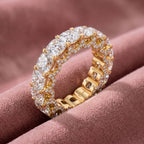 18K Full Eternity Round Diamond Ring — AI cloth, in-house