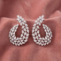 18K Floral Diamond Hoop Earrings — AI cloth, in-house