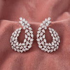 18K Floral Diamond Hoop Earrings — AI cloth, in-house