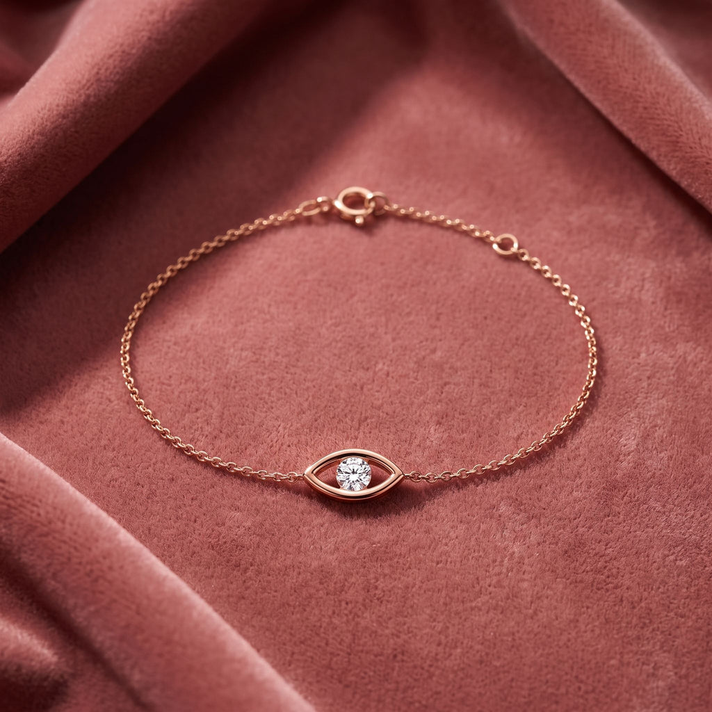 18K Gold Marquise Bezel Diamond Bracelet — AI cloth, in-house