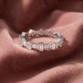 18K Baguette Eternity Diamond Ring — AI cloth, in-house