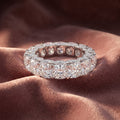 18K Full Eternity Round Diamond Ring — AI cloth, in-house