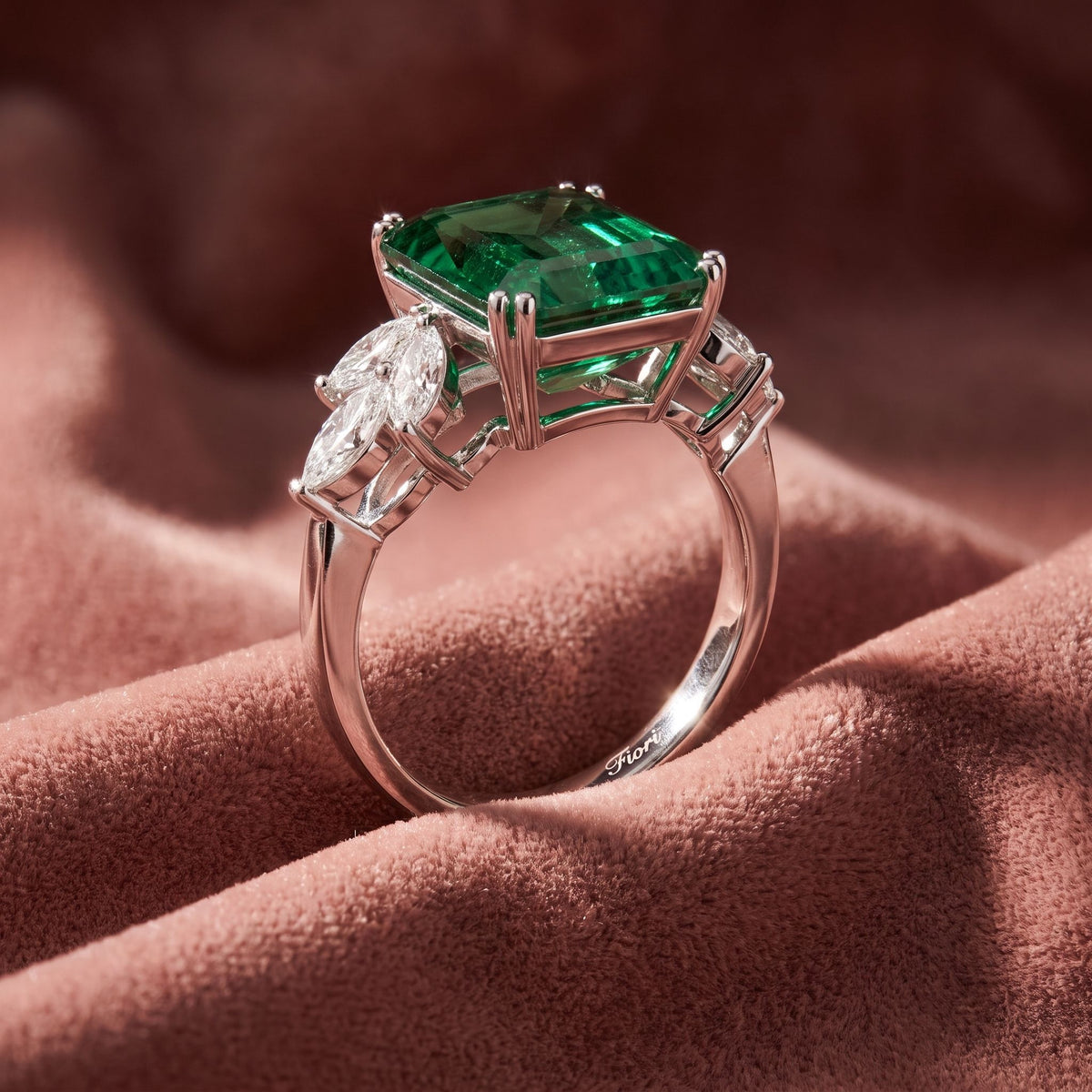 18K Solitaire Marquise Diamond Ring — AI cloth, in-house