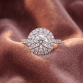18K Halo Diamond Engagement Ring — AI cloth, in-house