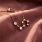 18K Constellation Round Diamond Pendant — AI cloth, in-house