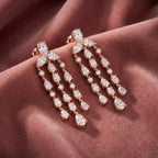 18K Pear Drop Bespoke Diamond Earrings — AI cloth, in-house