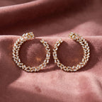 18K Baguette Diamond Moon Earrings — AI cloth, in-house