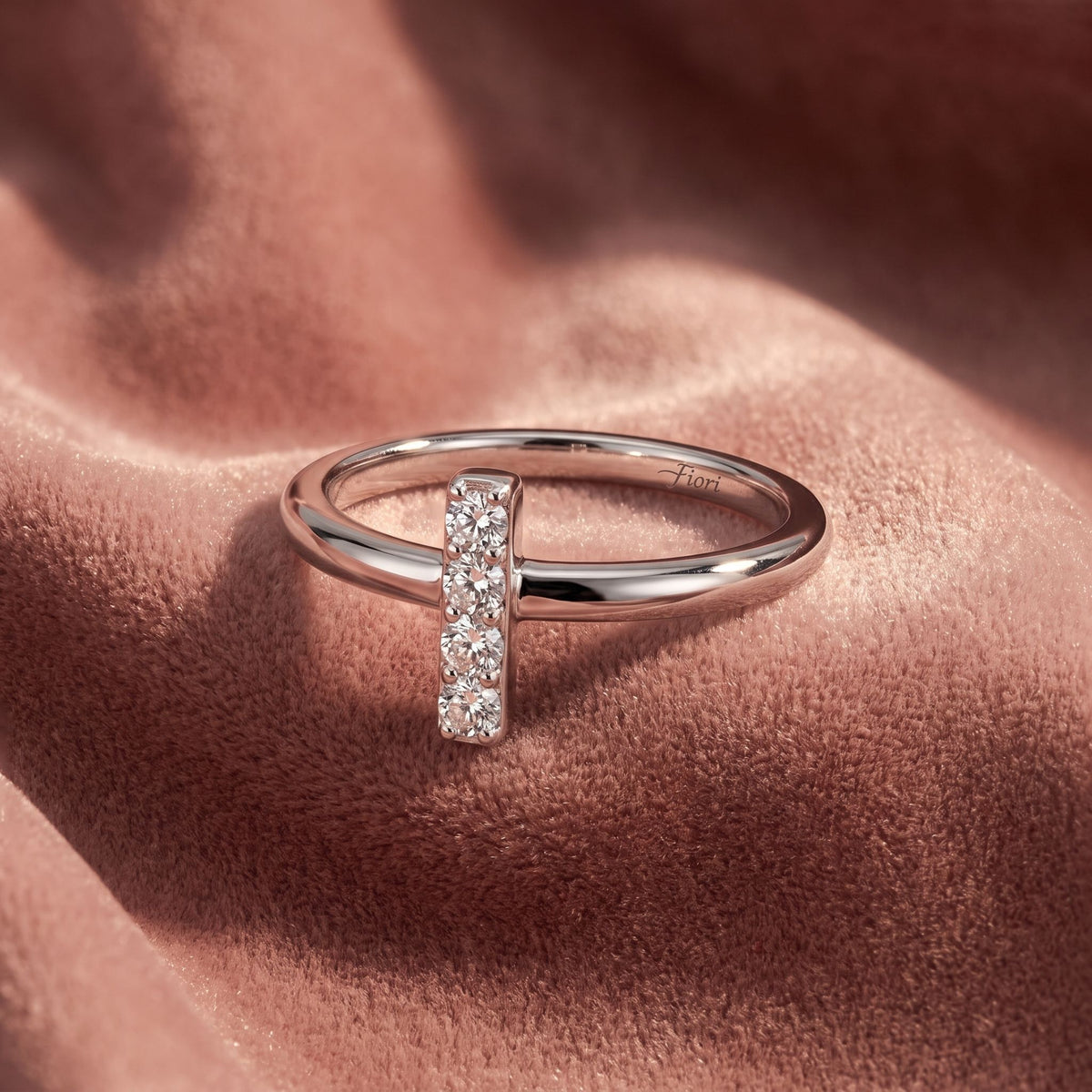 18K Pave Diamond Band Ring — AI cloth, in-house
