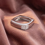 14K Princess Diamond Ring — AI cloth, in-house