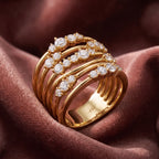 18K Bespoke Round Diamond Statement Ring — AI cloth, in-house