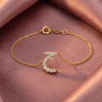 18K Arabic Alphabet Diamond Bracelet — AI cloth, in-house