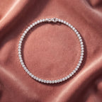 18K Tennis Round Diamond Bracelet — AI cloth, in-house