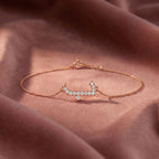 18K Arabic Alphabet Diamond Bracelet — AI cloth, in-house