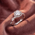 18K Solitaire Round Diamond Engagement Ring — AI cloth, in-house