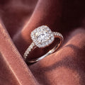 18K Halo Round Diamond Ring — AI cloth, in-house