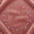 18K Floral Cluster Diamond Necklace — AI cloth, in-house
