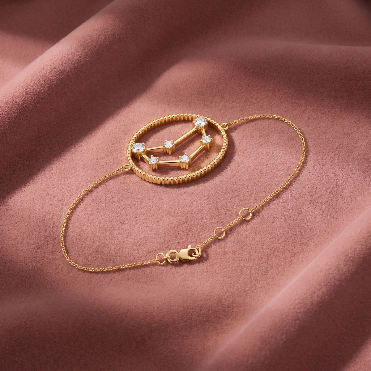 18K Capricorn Constellation Diamond Bracelet — AI cloth, in-house