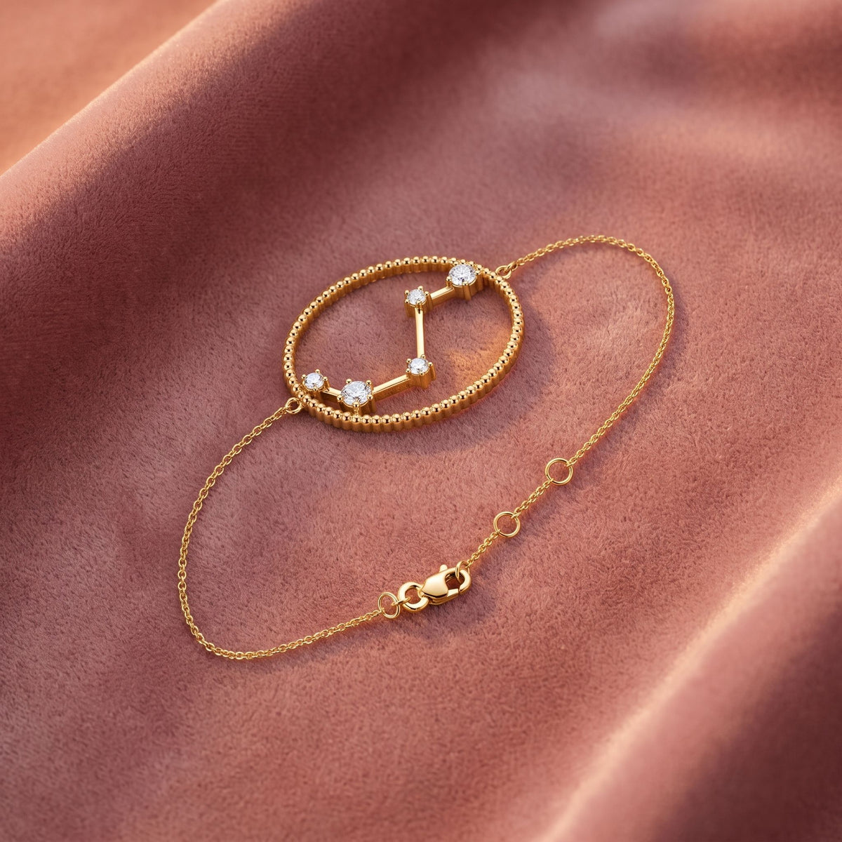18K Aries Constellation Diamond Bracelet — AI cloth, in-house
