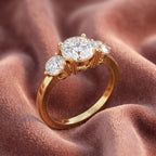 18K Trilogy Diamond Ring — AI cloth, in-house
