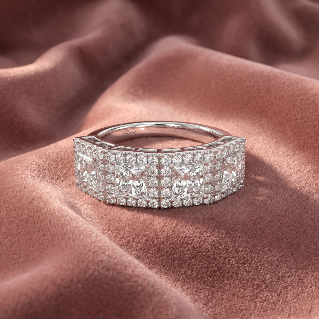 18K Bespoke Pave Diamond Ring — AI cloth, in-house