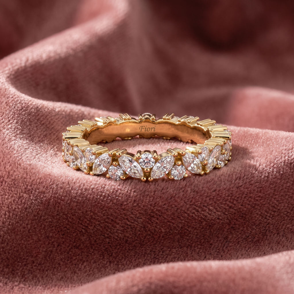 18K Full Eternity Marquise Diamond Ring — AI cloth, in-house