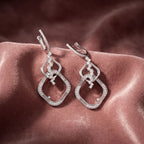 18K Diamond Drop Earrings — AI cloth, in-house
