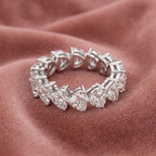14K Full Eternity Heart Diamond Ring — AI cloth, in-house