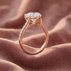 18K Solitaire Heart Diamond Engagement Ring — AI cloth, in-house