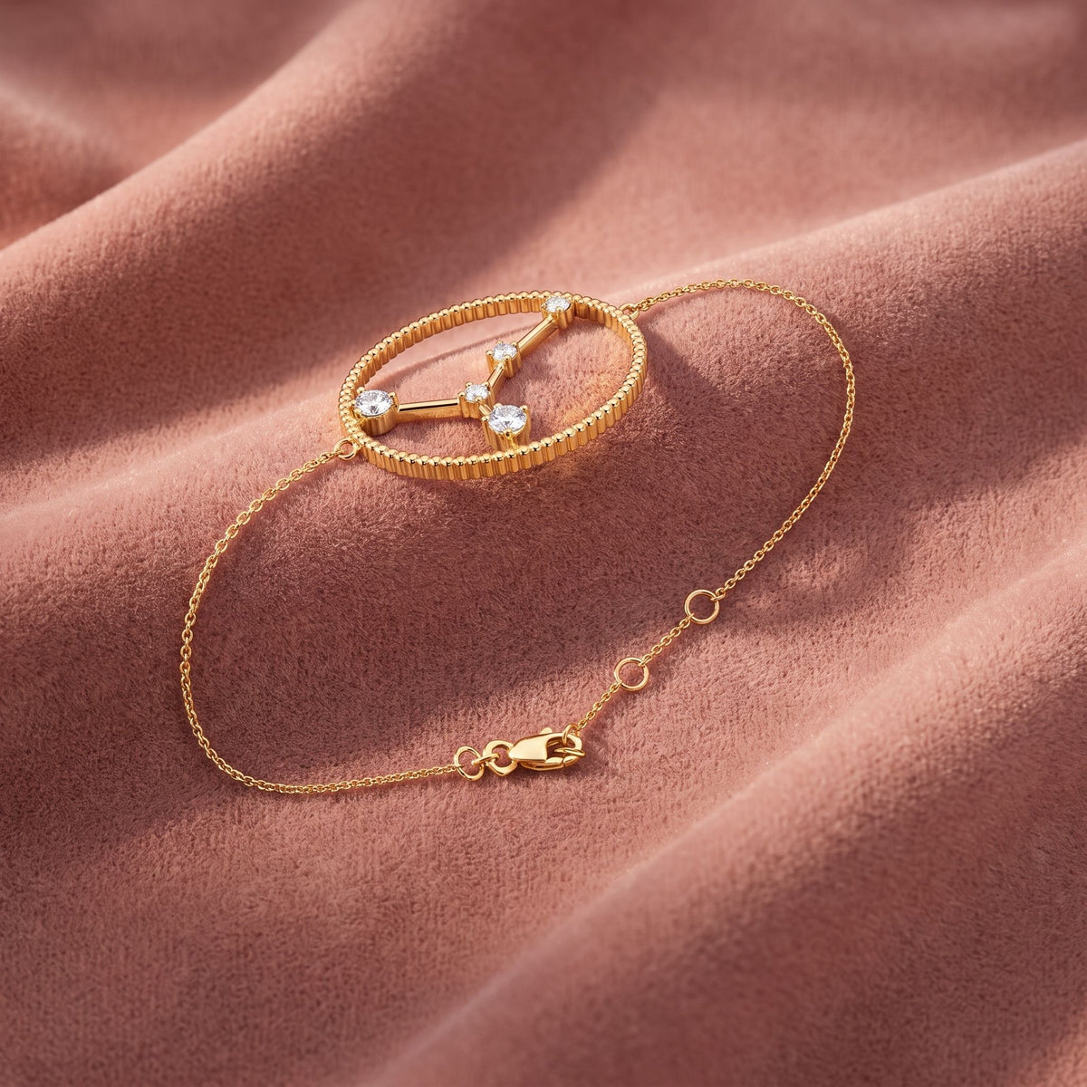18K Cancer Constellation Diamond Bracelet — AI cloth, in-house