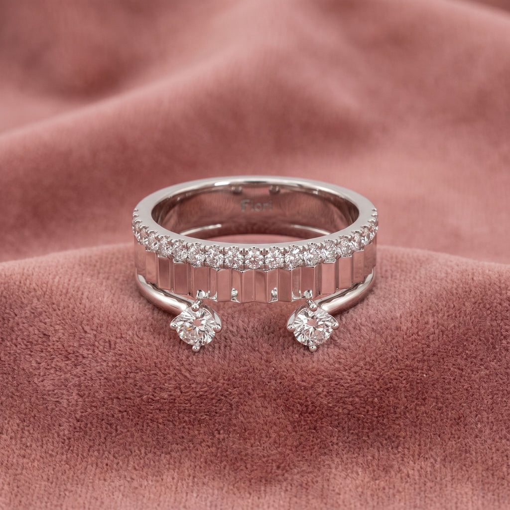 14K Bespoke Round Diamond Ring — AI cloth, in-house